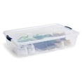thumbnail image 3 of Rubbermaid Cleverstore 42 Quart Latching Stackable Storage Tote, Clear (4 Pack), 3 of 12