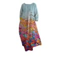thumbnail image 4 of Hamky Robe T-Shirt Robe Midi Robe à Manches Longues Robe Ample à Col Rond pour Femme Mode Aînée Robe à Manches Longues Imprimée à Col en V Robes d'Automne Robes pour Femmes Robe Bleue P, 4 of 4