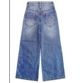 thumbnail image 3 of KIDSCOOL SPACE Girl Jeans,Kid Wide Leg Slim Fit Fashion Denim Jeans Pants,Light Blue,6-7 Years, 3 of 6