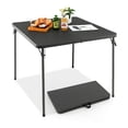 thumbnail image 1 of Patiojoy Folding Camping Table Portable Picnic Table with All-Weather HDPE Tabletop Metal Frame & Carry Straps Gray, 1 of 9