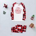 thumbnail image 1 of EQWLJWE Pyjamas de Noël Assortis pour la Famille Ensembles Amusants Col Rond Manches Raglan Arbre de Noël et Mariage Imprimé Lettre de Noël Ensemble de Pyjama Vacances Famille Manches Longues Tenues Maison Ensemble Deux Pièces Enfant, 1 of 6