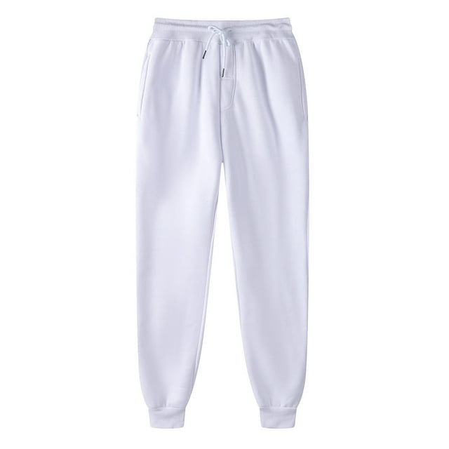 Men‘s Casual Joggers Cotton Sweatpants Workout Athletic Pants with Pockets Drawstring Gym Running Pants