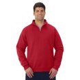 thumbnail image 1 of Jerzees Mens NuBlend Quarter Zip Cadet Collar Sweatshirt, 3X, True Red, 1 of 3