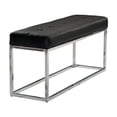 thumbnail image 3 of Heavenly Collection Black Leather Bench, 3 of 3