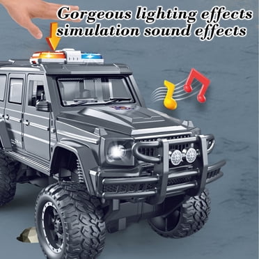 Police Car Toy, Sound & Light Interactive Police Vehicle, Off-road Special Guard Car for Boys, Opening Doors, Hood, Durable Plastic Construction, Kids Toy Car Model