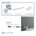 thumbnail image 4 of Audio-Visual Direct Glass Dry-Erase Calendar Whiteboard Set - 60 x 90 cm - (Magnetic, Black), 4 of 5