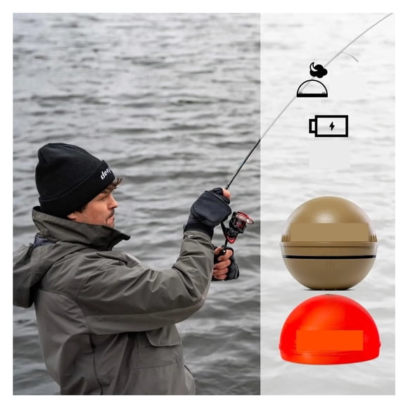 2 Sonar Fish Finder Portable Fish Finder and Depth Finder,Boats and Ice Fishing No GPS Castable ,Easy to Use
