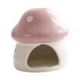 thumbnail image 3 of S SERENABLE Maison en Céramique pour Hamster Mignonne Extérieure Robuste Habitat pour Rats Gerbilles Écureuils Rose, 3 of 9