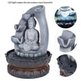 thumbnail image 4 of Resin Tabletop Fountain, Lightweight Buddha Statue Water Fountain Desktop Fountain, Tabletop For Home Table Office EU Plug 220V, 4 of 8