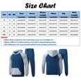 thumbnail image 2 of Male Casual Solid Two Men Pants Suit Piece Suit Zipper Pocket Peak Lapel Suit Men Raglan Sleeve Hoodies Drawstring Mens Double Breasted Suit Zipper Pocket Pants Set, 2 of 8
