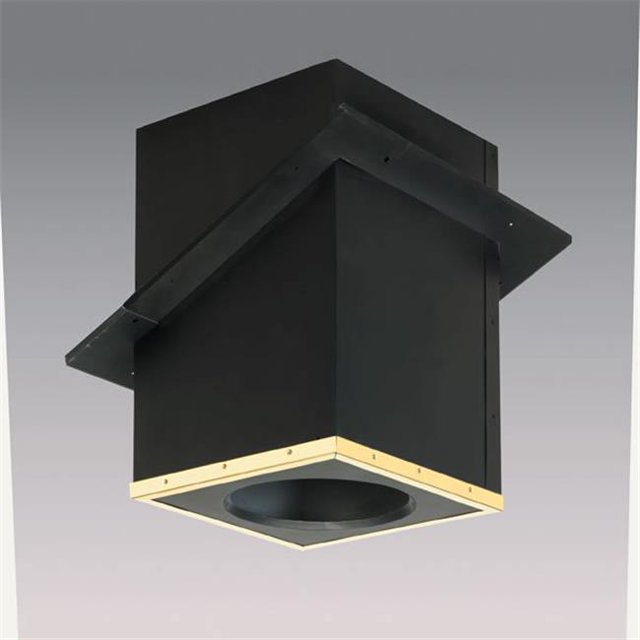 Selkirk Corporation SPR6CCSB 6 Inch Superpro Catherdral Support Box With Black Ceiling Trim Galvalume