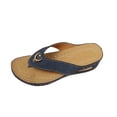 thumbnail image 1 of Wedge Sandals for Women Flip Flops Slide Open Toe Soft Sole Non Slip Breathable Beach Thong Shoes Blue, 1 of 5
