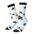 thumbnail image 1 of Wukai Chaussettes Mi-Mollet Imprimé Tortue de Mer, Design Imprimé 3D Chaussettes Adultes, Chaussettes de Sport Haute Élasticité Respirantes, Adaptées pour Quotidien, Unisexe, 1 of 6