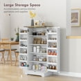 thumbnail image 4 of HOMCOM Armoire de Rangement de Garde-Manger de Cuisine avec Tablettes Ajustables Blanc Crème, 4 of 10
