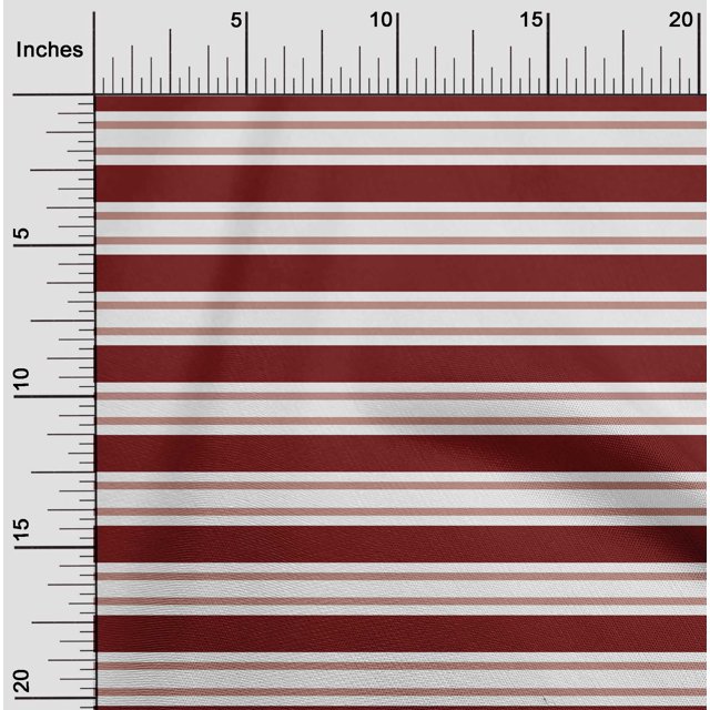 oneOone Polyester Lycra Dark Red Fabric Stripes Craft Projects Decor Fabric Printed By The Yard 56 Inch Wide-FHR