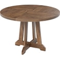 thumbnail image 3 of BeesClover Table de Salle à Manger Ronde de 47 Pouces - Table en Bois Robuste avec Base à Croisillons, 3 of 7