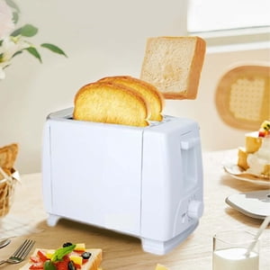 Retro Stainless Steel Toaster with 6 Browning Settings, Removable Crumb Tray, Cord Storage, White