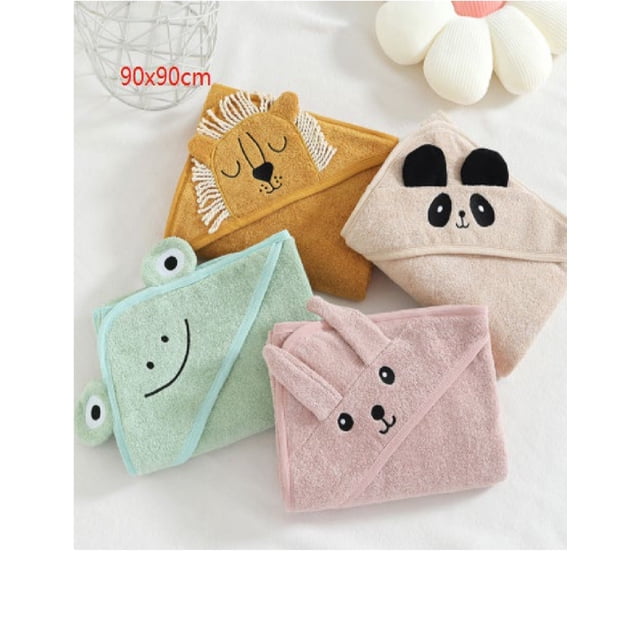 BABYDISE Smiley Animals Serviette de Bain pour Bébé / 1 Pce