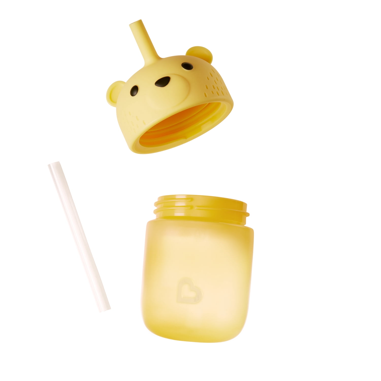 Munchkin Gentle™ Transition Honey Bear Straw Cup for Babies and Toddlers 6 Months and Up, Squeezable Sippy Bottle for Easy Drinking, 9 Ounce, Yellow