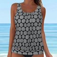thumbnail image 2 of Gibobby Two Piece Tankini Bathing Suits for Women One Shoulder Swim Top with Bottom Swimsuits(Grey,M), 2 of 7