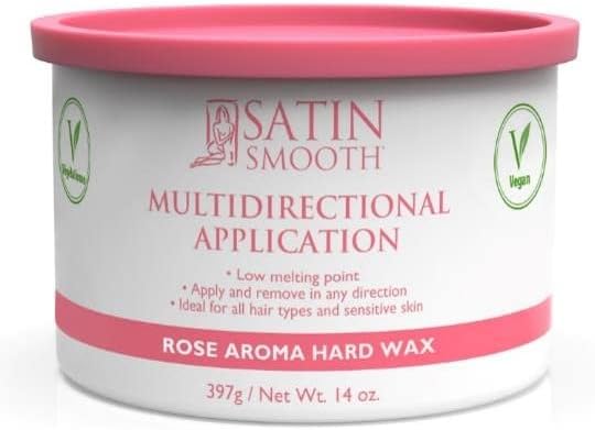 Satin Smooth Cire Dure Rubis Rose avec Arôme de Rose 14 Oz