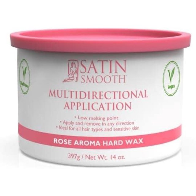 Satin Smooth Cire Dure Rubis Rose avec Arôme de Rose 14 Oz