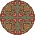 thumbnail image 1 of Ahgly Company Tapis Rond Lavable en Machine Intérieur Transitionnel Rouge Brique, 4 Pieds Rond, 1 of 7