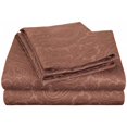 thumbnail image 1 of Ensemble de Draps en Coton Riche 600 Fils Motif Cachemire Italien California Très Grand-Chocolat, 1 of 1