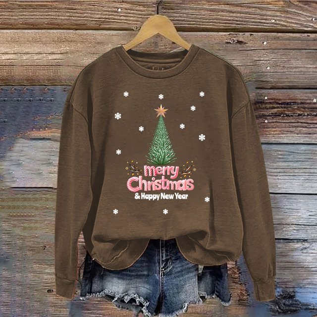 EGNMCR Chandails en Molleton à Capuche pour Femmes, Chandails en Molleton pour Femmes, Chandail à Capuchon Décontracté à Manches Longues de Noël Mode Décontractée à Manches Longues Col Rond Imprimé Chandails en Molleton Blouse pour Femmes