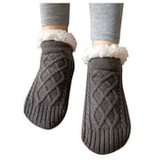 Lovzfmll Women's Fuzzy Socks Plush Soft Warm Slipper Socks with Non-Slip Grip Sole Thermal Thick Comfort Socks for Loungwear Winter Snow Socks