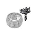 thumbnail image 4 of Beaded Napkin Ring Bulk White - Set of 6, 4 of 4