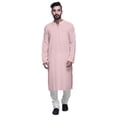 thumbnail image 1 of Atasi Solid Traditional Kurta For Men Chinese collar Long Shirt Ethnic Clothing, 1 of 7