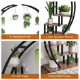 thumbnail image 4 of Yiwa Plant Stand Indoor 2 Pack, 5 Tier Half Moon Plant Shelf, Tall Metal Large Plant Stands, Stylish Tiered Flower Storage Rack for Multiple Plants Hanging Display, Space-Saving, 4 of 7