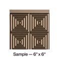 thumbnail image 1 of Fasade Miniquattro Vinyl Backsplash Panel Argent Bronze 6x6 Inch Sample, 1 of 5