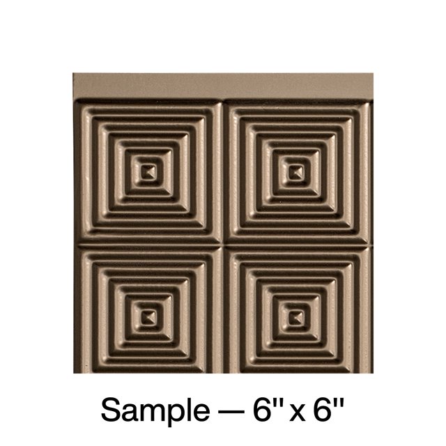 Fasade Miniquattro Vinyl Backsplash Panel Argent Bronze 6x6 Inch Sample
