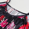 thumbnail image 3 of Fridja Womens Casual V-Cou Sans Manches Bandage Impression Veste en Vrac Robe Sling, 3 of 4