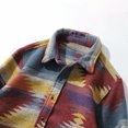 thumbnail image 4 of Qertyioot Men's Fashion Outdoor Spring And Outdoor Ethnic Geometric Print Jacket, 4 of 8