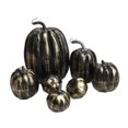 thumbnail image 2 of Lipstore 7 Pieces Fake Pumpkins Model Cute Harvest Decorative DIY Small Rustic Artificial Black Gold, 2 of 8