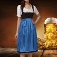 thumbnail image 2 of GDREDA Oktoberfest Bavarois Tablier Mi-Long Classique Uni pour Femme avec Liens pour Robe de Fête pour Rassemblements Festifs, 2 of 8
