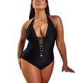 thumbnail image 1 of Mode Grande Taille Solide Maillot de Bain une Pièce Maillots de Bain, 1 of 1