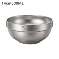 thumbnail image 1 of Titanium Double Wall Anti-Scalding Rice Bowl – Lightweight Camping Bowl Set, 4 Sizes 350-820ml, Safe Electroplated Finish for Outdoor, Home & Daily Dining, 1 of 8