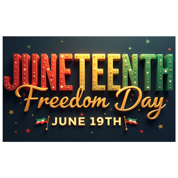 Star Decorations Juneteenth Banner Colorful Design Freedom Day Festive Theme for Outdoor Celebration Public Event Holiday Gathering
