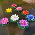 thumbnail image 4 of Wweixi 5pcs/set Artificial Lotus Realistic Appearance Easy To Clean Long-lasting bright red 1Set, 4 of 6