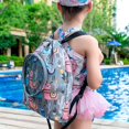 thumbnail image 4 of Drawstring Oxford Swim Backpack Water-Resistant Wet Separation Colorful Cute Animal Print Pvc Storage Bag Gifts For Boy Girl Children, 4 of 12