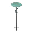 thumbnail image 2 of Bird Bath for Outside, Metal Birdbath Freestanding Bird Bath & Birdfeeder with 3-Pronged Base, Using for Outdoors Garden Patio Yard, Green(10.2 x 32.2 Inch), 2 of 9