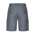 thumbnail image 4 of TIMIFIS Lightweight Cargo Shorts for Mens Elastic Waist with Button and Zipper Multi Pockets Solid Color Hiking Work Travel Golf Camping Casual Summer Comfy Shorts, 4 of 8