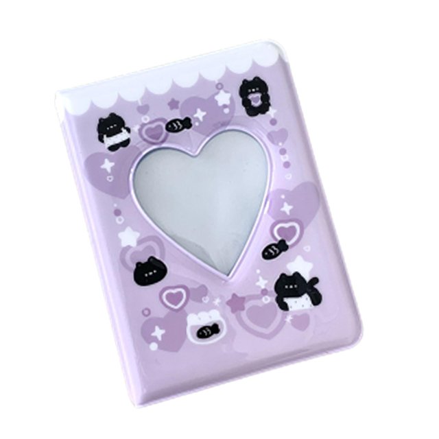GUOOL Album Photo Mini 3 Pouces Pochettes pour Photocartes Rangement de Cartes Photo Livre de Collection Robuste Chat Noir