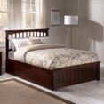 thumbnail image 2 of Mission Full Wood Platform Bed with Matching Footboard & Full Trundle in Walnut, 2 of 20