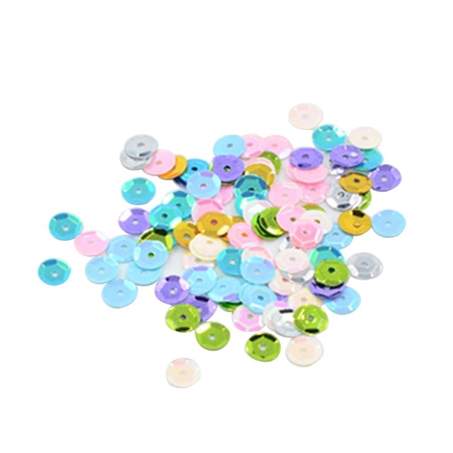 veasfak 400pcs Round Cupped Faceted Loose Cup Sequins Sewing Embellishment For Craft DIY Multicolor