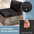 thumbnail image 2 of Gymax 5PCS Patio Sectional Sofa Couch PE Rattan Conversation Set Outdoor Black, 2 of 6
